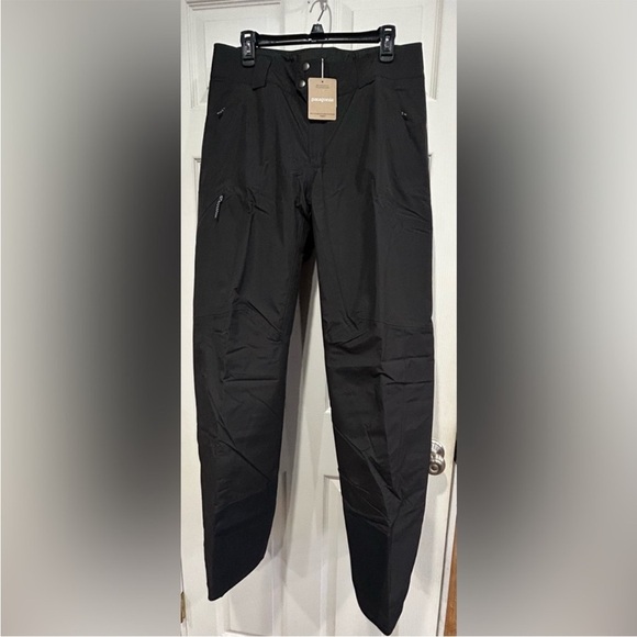 Patagonia Men's M Medium Insulated Powder Town Snow Ski Pants Black Snow NWT - Picture 1 of 8